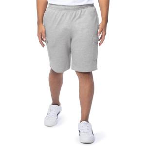 Fruit of the Loom Men’s Fleece Cargo Shorts(Light Grey Heather)