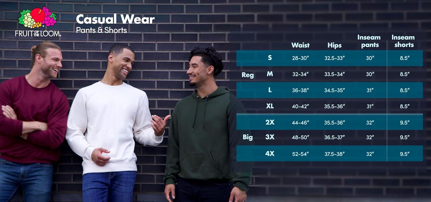 image:imageFruit of The Loom Eversoft Fleece Joggers with Pockets Relaxed Fit Moisture Wicking Breathable Tapered SweatpantsCotton Blend Black Heather