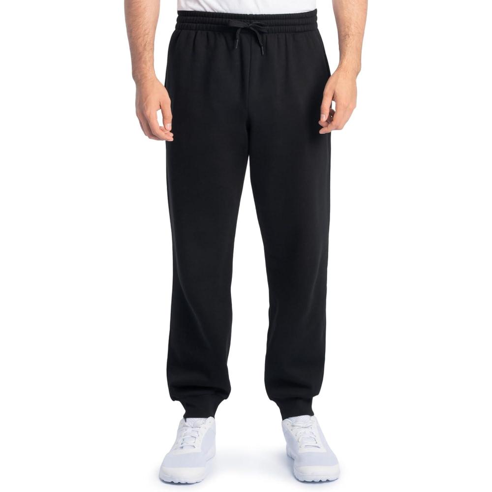 image:imageFruit of The Loom Eversoft Fleece Joggers with Pockets Relaxed Fit Moisture Wicking Breathable Tapered SweatpantsBlack