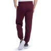 Fruit of The Loom Eversoft Fleece Joggers with Pockets, Relaxed Fit, Moisture Wicking, Breathable, Tapered Sweatpants(Maroon)