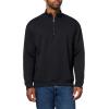 Fruit of the Loom Men’s Fleece Quarter-Zip Pullover Sweatshirt(Black)