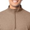 Fruit of the Loom Men’s Fleece Quarter-Zip Pullover Sweatshirt(Brown Heather)