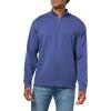 Fruit of the Loom Men’s Fleece Quarter-Zip Pullover Sweatshirt(Deep Cobalt)