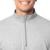 Fruit of the Loom Men’s Fleece Quarter-Zip Pullover Sweatshirt(Light Grey Heather)