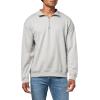 Fruit of the Loom Men’s Fleece Quarter-Zip Pullover Sweatshirt(Light Grey Heather)