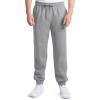 Fruit of The Loom Eversoft Fleece Joggers with Pockets, Relaxed Fit, Moisture Wicking, Breathable, Tapered Sweatpants(Cotton Blend – Grey Heather)
