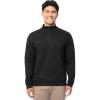 Fruit of the Loom Men’s Fleece Quarter-Zip Pullover Sweatshirt(Black)