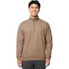 Fruit of the Loom Men’s Fleece Quarter-Zip Pullover Sweatshirt(Brown Heather)
