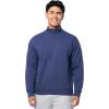 Fruit of the Loom Men’s Fleece Quarter-Zip Pullover Sweatshirt(Deep Cobalt)