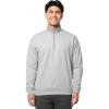 Fruit of the Loom Men’s Fleece Quarter-Zip Pullover Sweatshirt(Light Grey Heather)