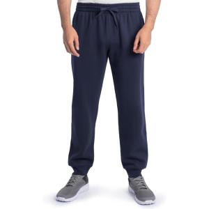 Fruit of The Loom Eversoft Fleece Joggers with Pockets, Relaxed Fit, Moisture Wicking, Breathable, Tapered Sweatpants(Cotton Blend – Navy)