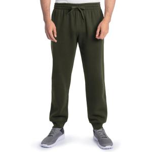 Fruit of The Loom Eversoft Fleece Joggers with Pockets, Relaxed Fit, Moisture Wicking, Breathable, Tapered Sweatpants(Duffle Bag Green)