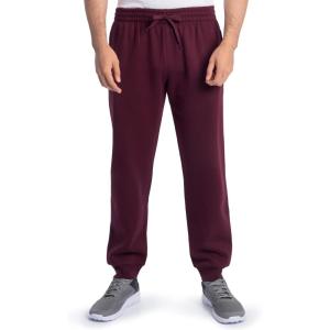 Fruit of The Loom Eversoft Fleece Joggers with Pockets, Relaxed Fit, Moisture Wicking, Breathable, Tapered Sweatpants(Maroon)