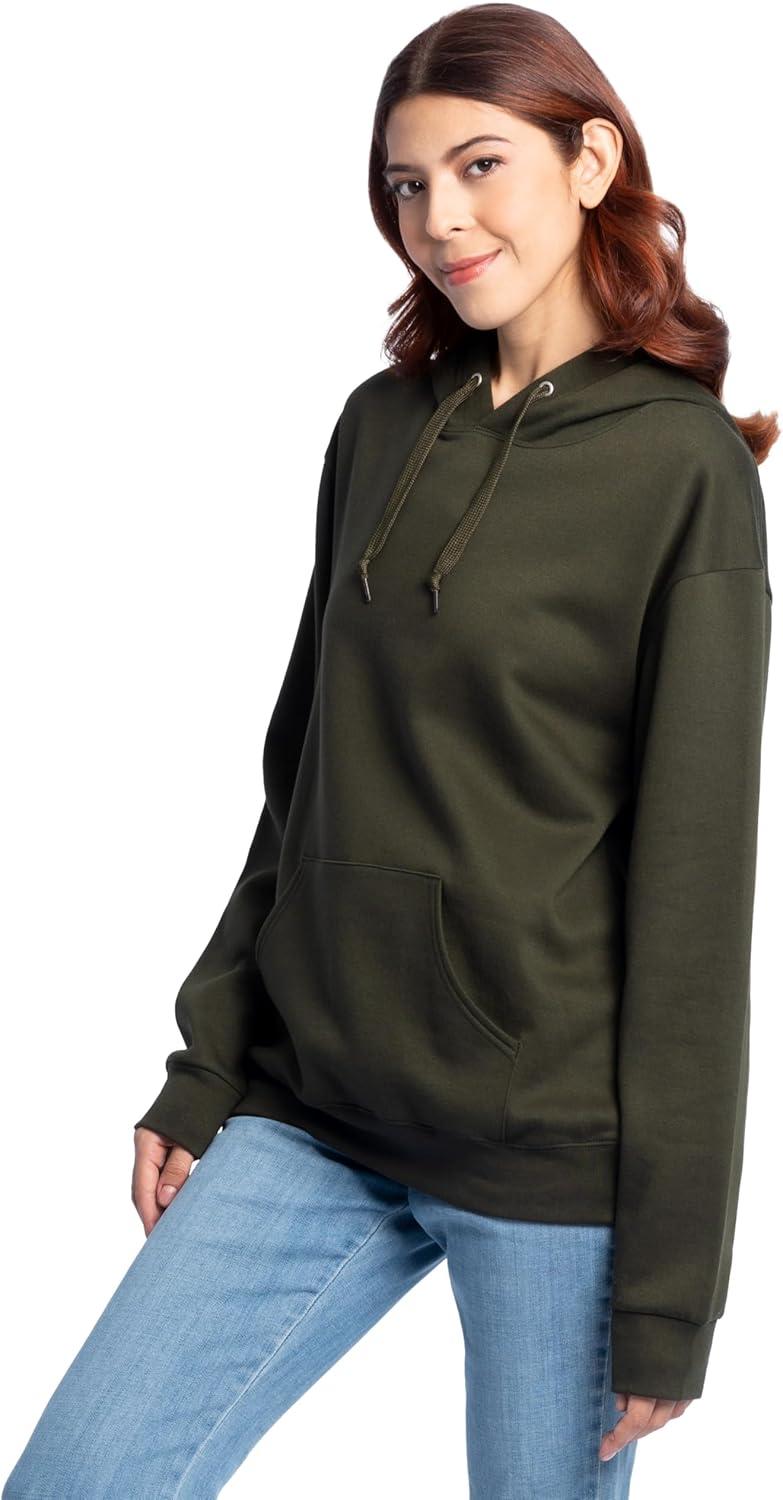 image:imageFruit of the Loom Mens Eversoft Fleece Pullover Hooded Sweatshirt Moisture Wicking amp BreathableDuffle Bag Green