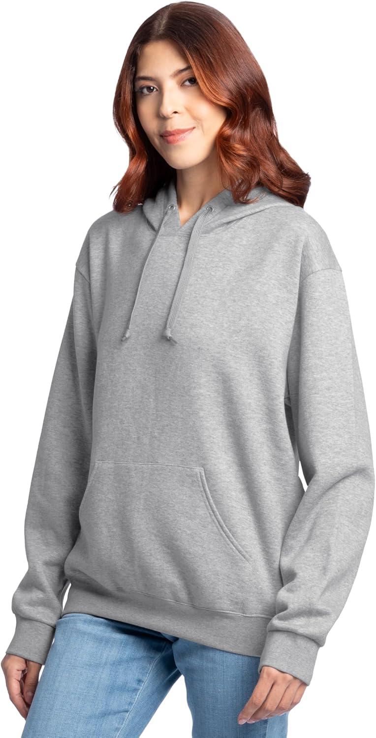image:imageFruit of the Loom Mens Eversoft Fleece Pullover Hooded Sweatshirt Moisture Wicking amp BreathableGrey Heather Pullover