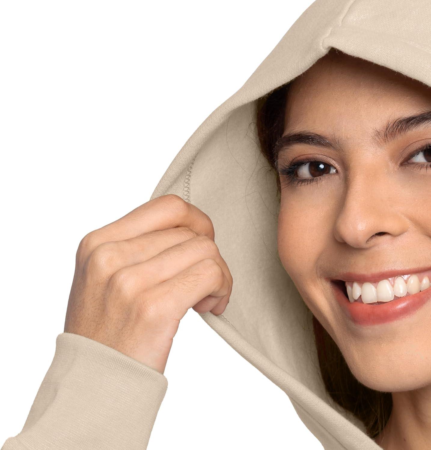 image:imageFruit of the Loom Mens Eversoft Fleece Pullover Hooded Sweatshirt Moisture Wicking amp BreathableKhaki Heather Pullover