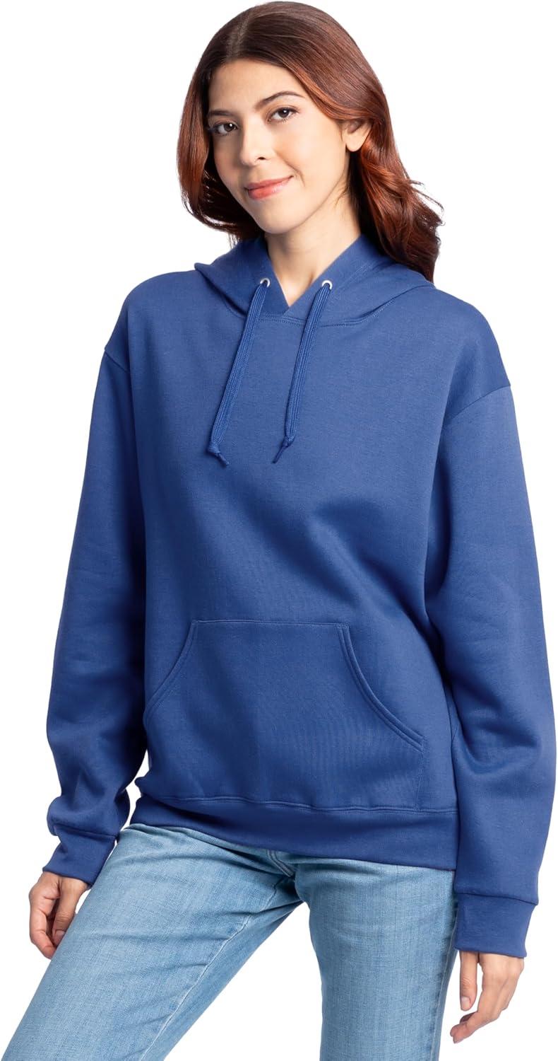 image:imageFruit of the Loom Mens Eversoft Fleece Pullover Hooded Sweatshirt Moisture Wicking amp BreathableMellow Blue