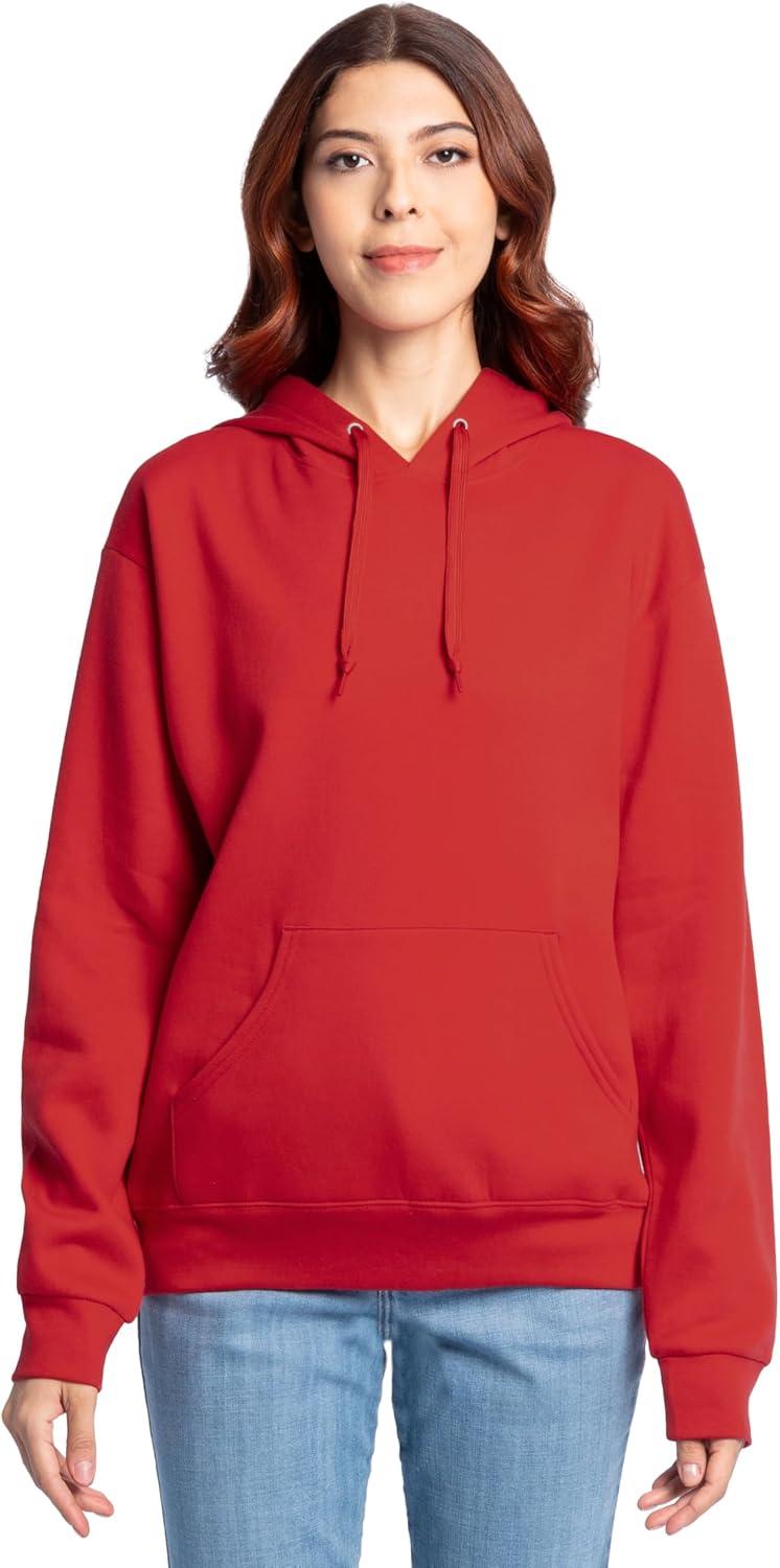 image:imageFruit of the Loom Mens Eversoft Fleece Pullover Hooded Sweatshirt Moisture Wicking amp BreathableTrue Red