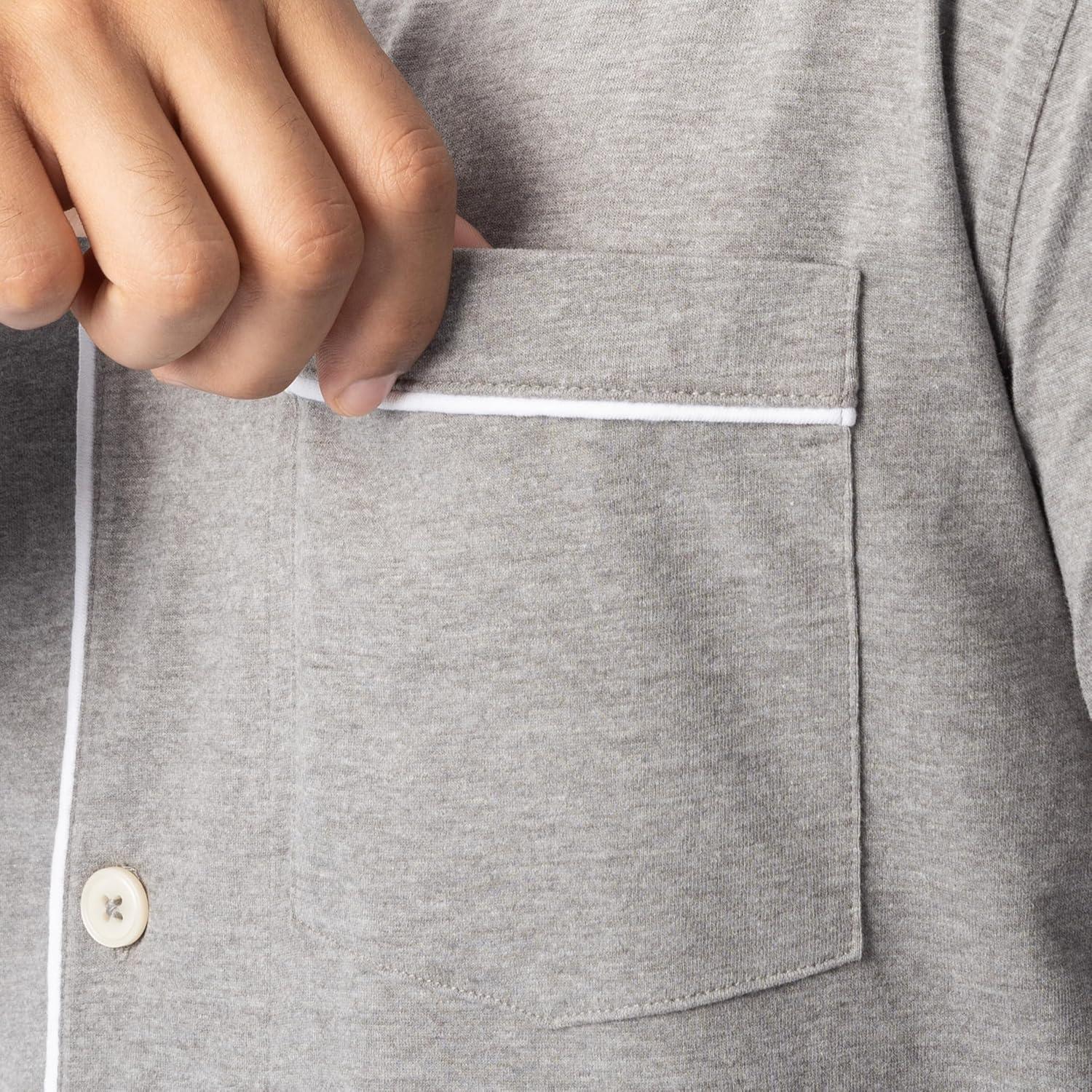 image:imageFruit of the Loom Mens Jersey Knit Pajama Sleep SetGrey