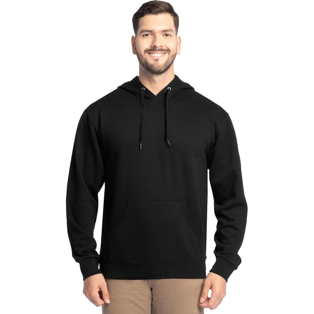 image:imageFruit of the Loom Mens Eversoft Fleece Pullover Hooded Sweatshirt Moisture Wicking amp BreathableBlack Pullover