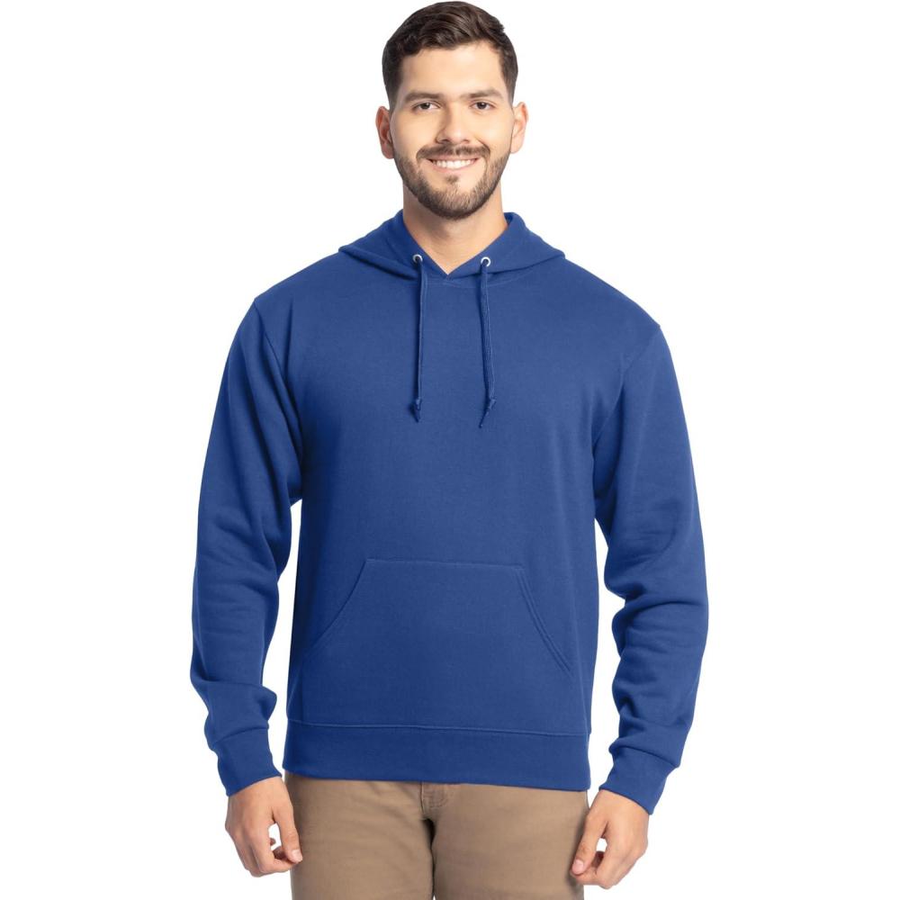 image:imageFruit of the Loom Mens Eversoft Fleece Pullover Hooded Sweatshirt Moisture Wicking amp BreathableMellow Blue