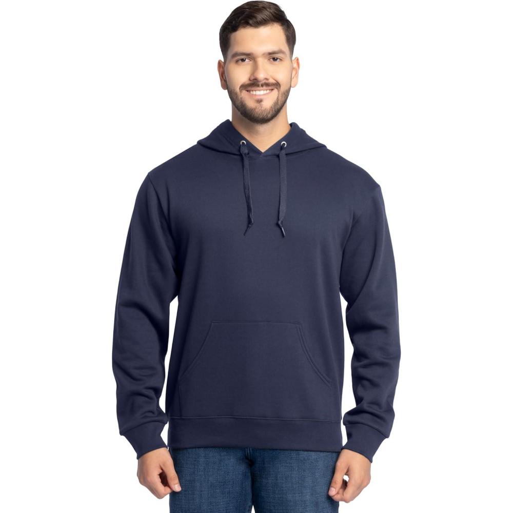 image:imageFruit of the Loom Mens Eversoft Fleece Pullover Hooded Sweatshirt Moisture Wicking amp BreathableNavy Pullover