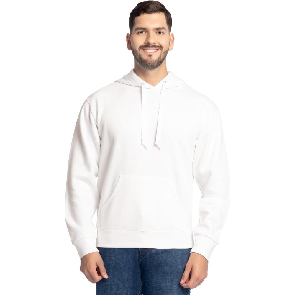 image:imageFruit of the Loom Mens Eversoft Fleece Pullover Hooded Sweatshirt Moisture Wicking amp BreathableWhite Pullover