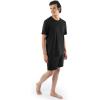 Fruit of the Loom Men’s 360 Stretch Short Sleeve Shirt and Shorts Pajama Sleep Set(Black)