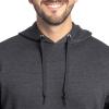 Fruit of the Loom Men’s Eversoft Fleece Pullover Hooded Sweatshirt, Moisture Wicking & Breathable(Black Heather Pullover)