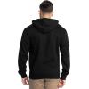 Fruit of the Loom Men’s Eversoft Fleece Pullover Hooded Sweatshirt, Moisture Wicking & Breathable(Black Pullover)