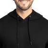 Fruit of the Loom Men’s Eversoft Fleece Pullover Hooded Sweatshirt, Moisture Wicking & Breathable(Black Pullover)
