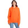 Fruit of the Loom Men’s Eversoft Fleece Pullover Hooded Sweatshirt, Moisture Wicking & Breathable(Safety Orange Pullover)