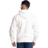 Fruit of the Loom Men’s Eversoft Fleece Pullover Hooded Sweatshirt, Moisture Wicking & Breathable(White Pullover)