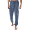 Fruit of the Loom Men’s French Terry Top and Jogger Sleep Pajama Set(Heather Grey/Blue)