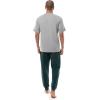 Fruit of the Loom Men’s French Terry Top and Jogger Sleep Pajama Set(Heather Grey/Green)
