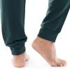 Fruit of the Loom Men’s French Terry Top and Jogger Sleep Pajama Set(Heather Grey/Green)