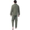 Fruit of the Loom Men’s Long Sleeve Broadcloth Pajama Set(Green)