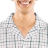 Fruit of the Loom Men’s Long Sleeve Broadcloth Pajama Set(Natural/Green Plaid)