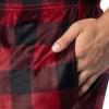 Fruit of the Loom Men’s Microsuede Fleece Sleep Pajama Pants, 2-pack(Black Plaid/Red Check)