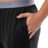 Fruit of the Loom mens Stretch Mesh Jersey Top and Pant Sleep Pajama Set(Black)