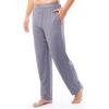 Fruit of the Loom mens Stretch Mesh Jersey Top and Pant Sleep Pajama Set(Grey Heather)