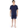 Fruit of the Loom Men’s 360 Stretch Short Sleeve Shirt and Shorts Pajama Sleep Set(Navy)