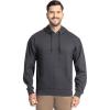 Fruit of the Loom Men’s Eversoft Fleece Pullover Hooded Sweatshirt, Moisture Wicking & Breathable(Black Heather Pullover)