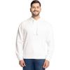 Fruit of the Loom Men’s Eversoft Fleece Pullover Hooded Sweatshirt, Moisture Wicking & Breathable(White Pullover)