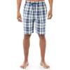 Fruit of the Loom Men’s Extra Soft Woven Poplin Sleep Shorts(Blue Plaid)