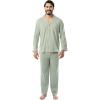 Fruit of the Loom Men’s Jersey Knit Pajama Sleep Set(Green)