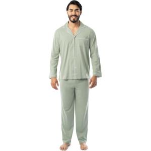 Fruit of the Loom Men’s Jersey Knit Pajama Sleep Set(Green)