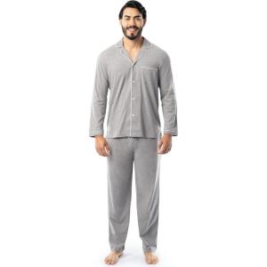 Fruit of the Loom Men’s Jersey Knit Pajama Sleep Set(Grey)