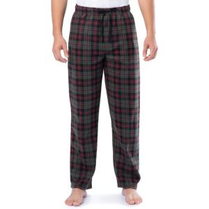 Fruit of the Loom Men’s Soft Flannel Pajama Lounge Sleep Pant(Green)