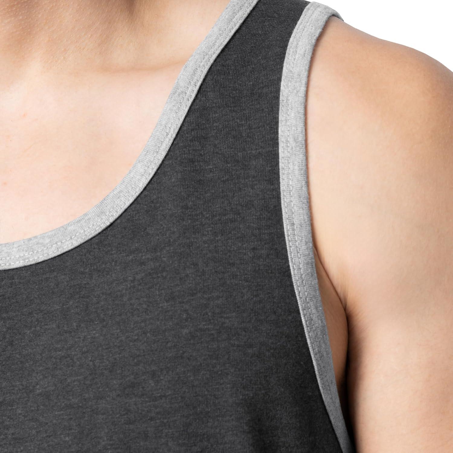 image:imageFruit of The Loom Mens Eversoft Cotton Sleeveless T Shirts Breathable amp Moisture Wicking with Odor Control Sizes S4XBlack Heather